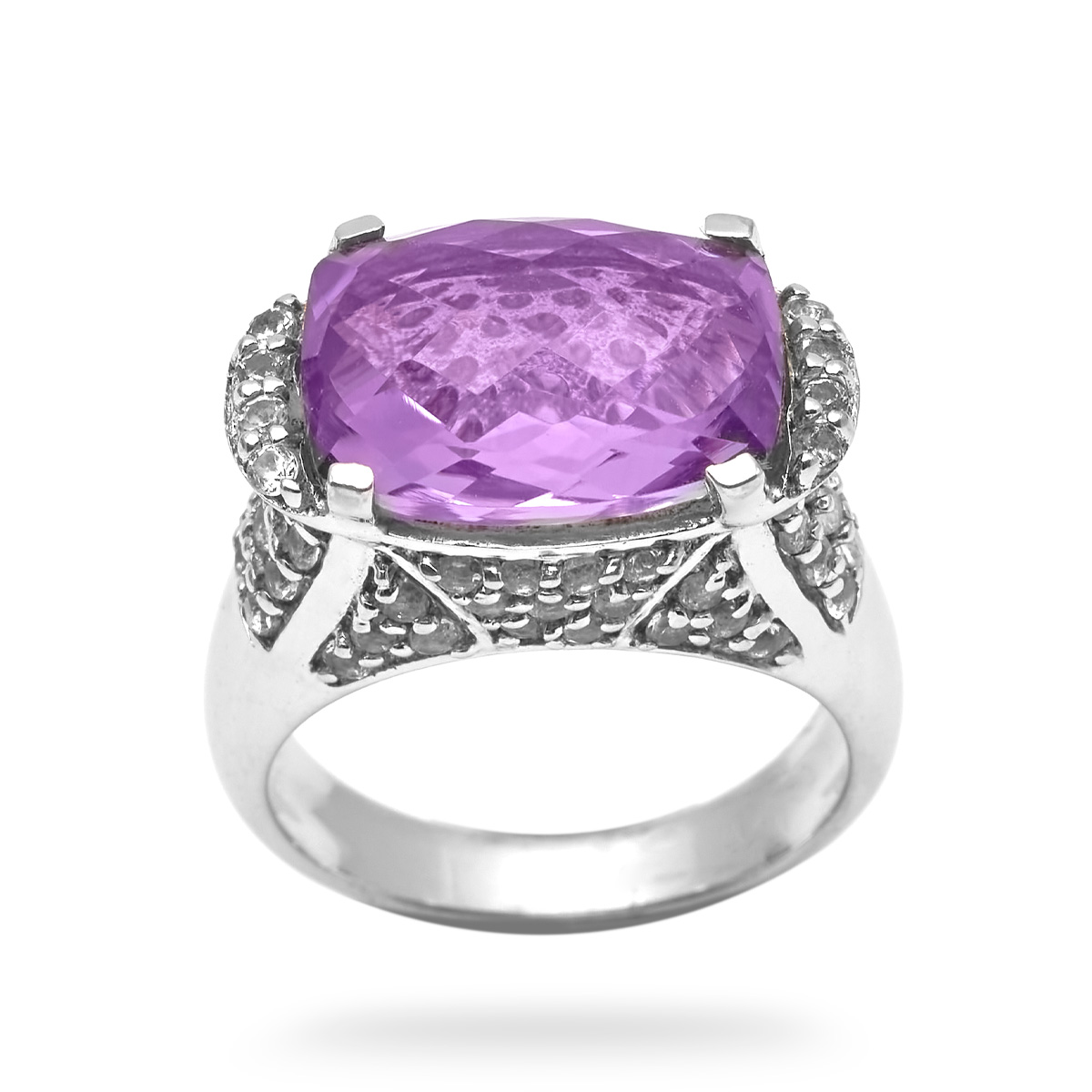 Bague amethyste argent Tiphaine